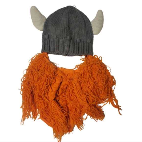Knit Viking Hat and Beard - Picture 1 of 6